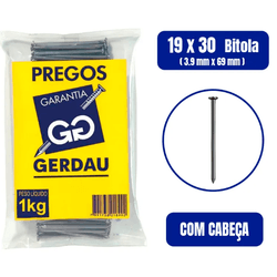 PREGO 19X30 1 KG - FEDERZONI CASA & CONSTRUÇÃO