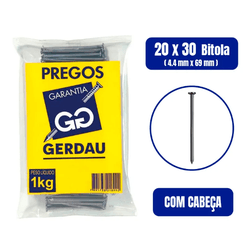 PREGO 20X30 1 KG - FEDERZONI CASA & CONSTRUÇÃO