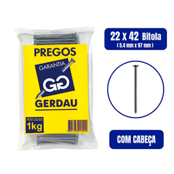 PREGO 22X42 1 KG - FEDERZONI CASA & CONSTRUÇÃO