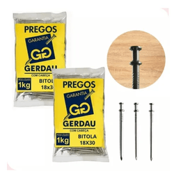 PREGO 18X30 1 KG CABECA DUPLA - FEDERZONI CASA & CONSTRUÇÃO