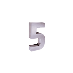 NUMERO RESID CROMADO 5 - FEDERZONI CASA & CONSTRUÇÃO