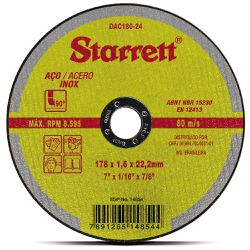 DISCO DE CORTE 7 STARRETT INOX - FEDERZONI CASA & CONSTRUÇÃO