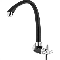 TORNEIRA TIGRE CROS COZINHA PAREDE PRETO/CROMADO - FEDERZONI CASA & CONSTRUÇÃO