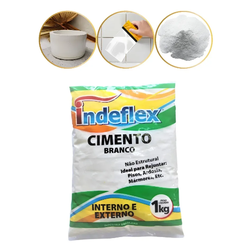 CIMENTO BRANCO 1KG INDEFLEX - FEDERZONI CASA & CONSTRUÇÃO