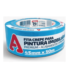 FITA CREPE AZUL FORTE 45 X 50MT ADERE - FEDERZONI CASA & CONSTRUÇÃO