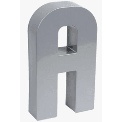 LETRA P/ RESID ALUM A CROMADO VINTO - FEDERZONI CASA & CONSTRUÇÃO