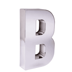 LETRA P/ RESID ALUM B CROMADO VINTO - FEDERZONI CASA & CONSTRUÇÃO