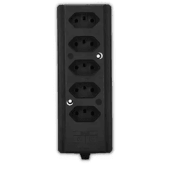 Tomada INTERNEED 2P+T 20A BARRA Preta QUINTUPLA - FEDERZONI CASA & CONSTRUÇÃO