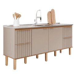 GABINETE MGM AGATA 1,94MT CAPPUCCINO/FREIJO - FEDERZONI CASA & CONSTRUÇÃO