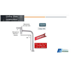 TORNEIRA PIM 5090 SLIM 90° LAVATORIO 1/4 VOLTA - FEDERZONI CASA & CONSTRUÇÃO