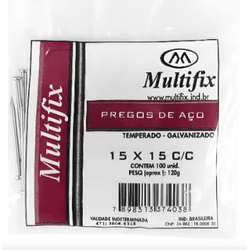 PREGO ACO MULTIFIX 15X15 120GR - 100 UN - FEDERZONI CASA & CONSTRUÇÃO