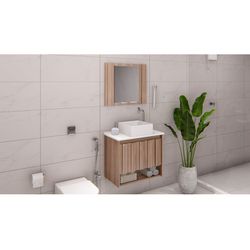 Toucador KIT TREVISO C/ PIA MARM QUINTO 63CM NOGAL... - FEDERZONI CASA & CONSTRUÇÃO