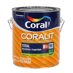 TINTA ESMALTE BASE DE AGUA CORALIT 3,6LT BRANCO AC... - FEDERZONI CASA & CONSTRUÇÃO
