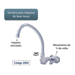TORNEIRA PIM 2004 C50 BICA MOVEL COM SAIDA MAQUINA... - FEDERZONI CASA & CONSTRUÇÃO