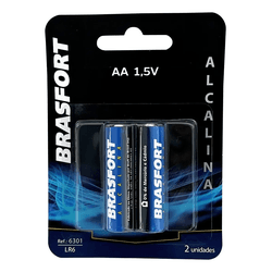PILHA PEQUENA 2 (AA) BRASFORT - FEDERZONI CASA & CONSTRUÇÃO