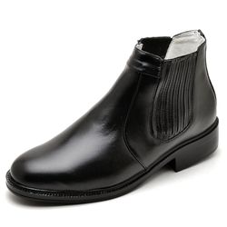 Botina Masculina em Couro Legitimo Preto - 1501 - ... - Felice Calçados