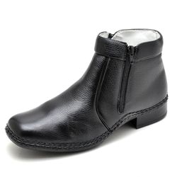 Botina Masculina em Couro Legitimo Preto - 1600 p... - Felice Calçados