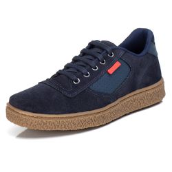 Tênis Masculino de Couro Legitimo Azul - CR3017 Az... - Felice Calçados