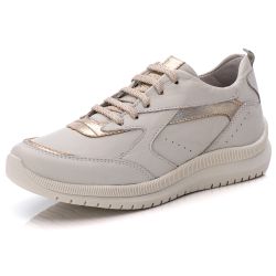 Tênis Casual Feminino de Couro Legitimo Gelo Doura... - Felice Calçados
