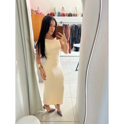 VESTIDO CANELADO MIDI REGATÃO - 000078 - Feminices By Mi Silva