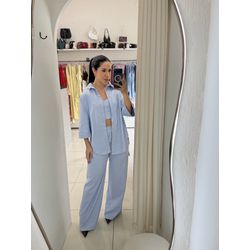 TRIJUNTO EM LINHO AZUL - AZUL - 4019 - Feminices By Mi Silva