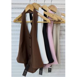 Colete frente única Alfaiataria off - 1018 - Feminices By Mi Silva