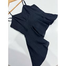 BLUSA PEPLUM ASSIMÉTRICA PRETA - 000084 - Feminices By Mi Silva