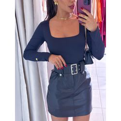 BODY EM POLIAMIDA MANGA LONGA - PRETO - 000092 - Feminices By Mi Silva