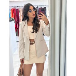 CONJUNTO DE CROPPED E SAIA NUDE - 000131 - Feminices By Mi Silva