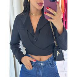 BLAZER CROPPED PRETO - 000137 - Feminices By Mi Silva