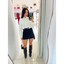 BLUSA CROPPED MANGA LONGA COM CINTO - OFF - 000154 - Feminices By Mi Silva