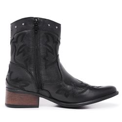 Bota Feminina Texana Taylor Preta Country Cano Méd... - FERRACIOLI OFICIAL