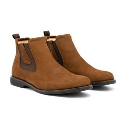 Botina Masculina Andaluz Nobuck Conhaque - 3003-N... - FERRAGON BOOTS