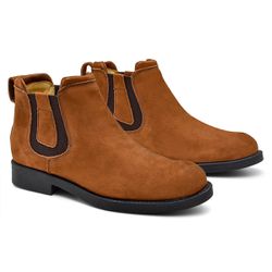 Botina Feminina Pampa Nobuck Conhaque - 2015-N003 - FERRAGON BOOTS