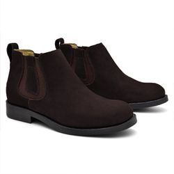 Botina Feminina Piquira Nobuck Café - 2025-N002 - FERRAGON BOOTS