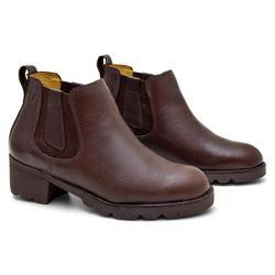 Botina Feminina Curly Floater Café - 2525-F002 - FERRAGON BOOTS