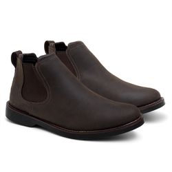 Botina Masculina Shire Chelsea Mustang Café - 701... - FERRAGON BOOTS