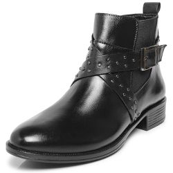 Bota Montaria Cano Curto Feminina Ferrile Em Couro... - Ferrile