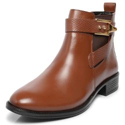 Bota Montaria Cano Curto Feminina Ferrile Em Couro... - Ferrile