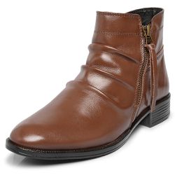 Bota Montaria Cano Curto Feminina Ferrile Em Couro... - Ferrile