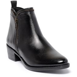 Bota Cano Curto Feminina Ferrile em Couro Salto Bl... - Ferrile