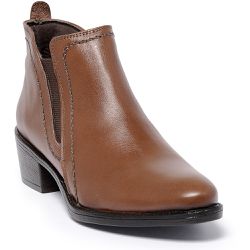 Bota Cano Curto Feminina Ferrile em Couro Salto Bl... - Ferrile