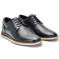 Sapato Oxford Casual Masculino Brogue Em Couro Pre... - Ferrile