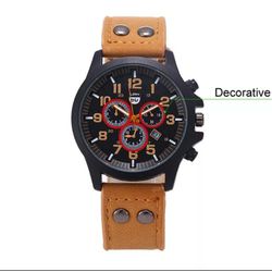 Relogio Pulseira Marron Claro Classico Masculino A... - FERTEK FERRAMENTAS