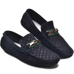 MOCASSIM NOBUCK MOD AZUL XADREZ - MOCNOBXADREZ - FG ATACADO