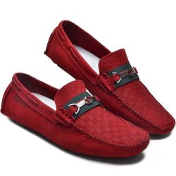 MOCASSIM NOBUCK MOD BORDO XADREZ - MOCNOBBORDOXAD - FG ATACADO