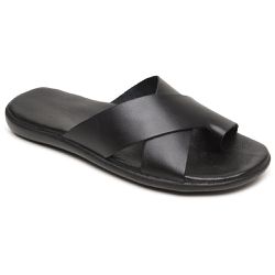 Chinelo Masculino em Couro R3 PRETO - R3PRETO - FG ATACADO
