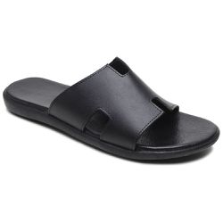 Chinelo Masculino em Couro NJ Preto - Leveza e Ele... - FG ATACADO