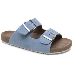 Sandália Papete Couro Unissex Tiras Fivela Anatômi... - FG ATACADO