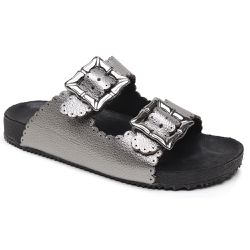 Sandália Papete Couro Unissex Tiras Fivela Anatômi... - FG ATACADO